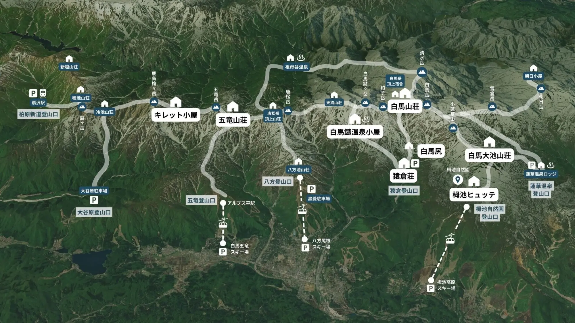 Getting to the Trailheads | Hakubakan [Official]